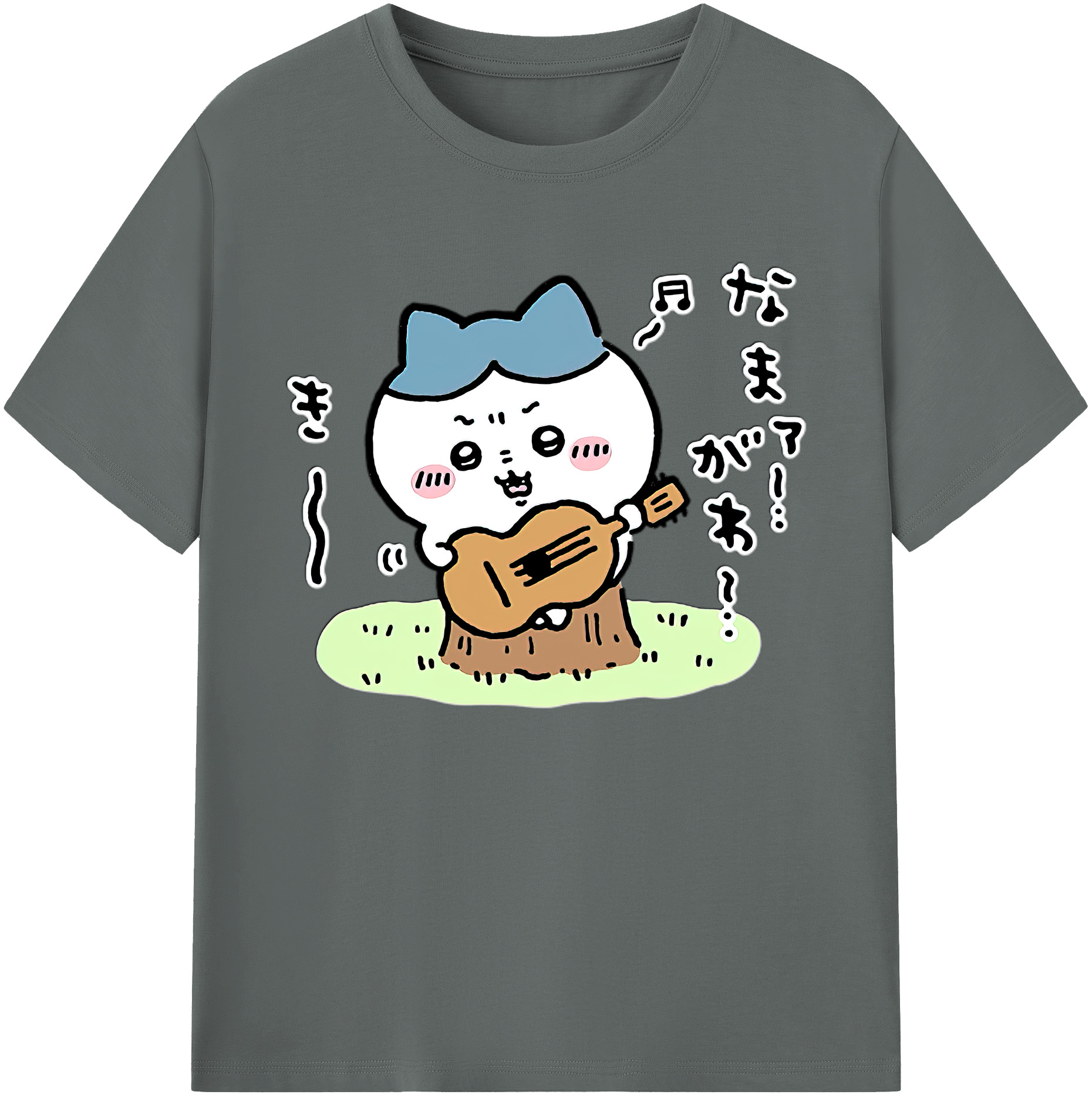 （画像用） ちいかわ ハチワレ Chii-kawa hachiware 綿100％ メンズ半袖Tシャツ｜肌触りやわらか＆通気性
